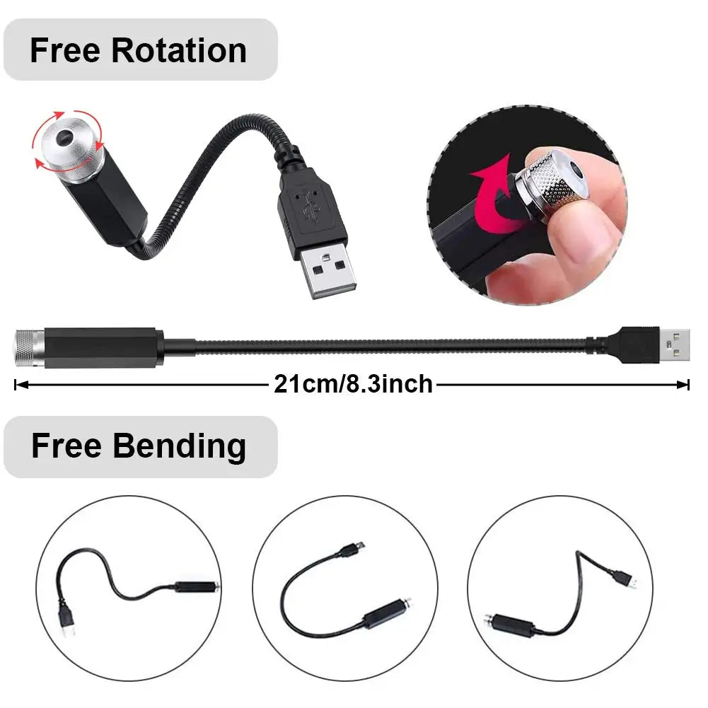 Car Roof Stars Projector USB (TM)